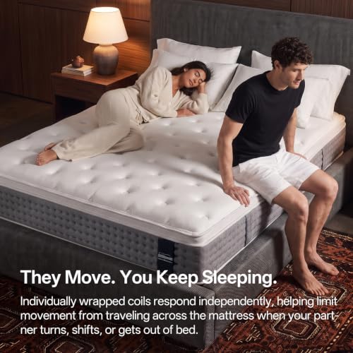 12 Inch Queen Hybrid Mattress, Gel Foam, Pocket Coils, Medium Firm, view 6