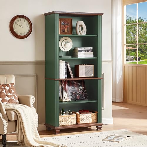 70" Tall Green Bookshelf, view 3