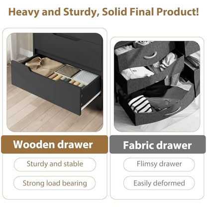 5 Dresser for Bedroom, 50.5" Vertical Dresser Drawer with Storage, view 6