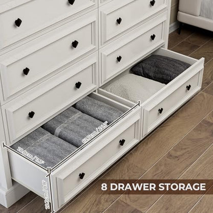 Farmhouse 8 Drawer Dresser for Bedroom, view 7