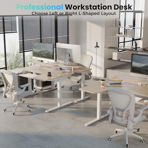 55 Inch L Shaped Electric Standing Desk, view 6