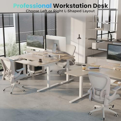 55 Inch L Shaped Electric Standing Desk, view 6