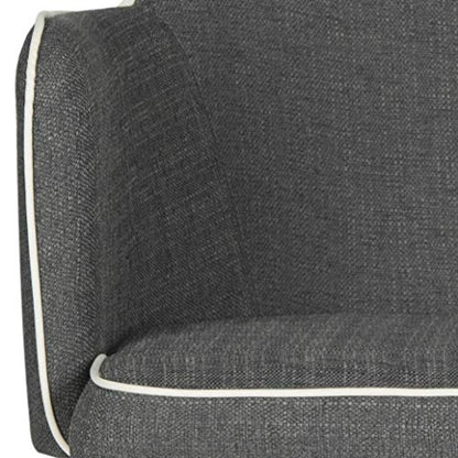 Safavieh Home Collection Summerset Mid-Century Modern Dark Grey and White Arm Chair