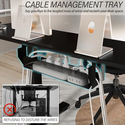 Standing Desk Height Adjustable Small Electric Stand Up Desks [35 x 20 Inch] - Ergonomic Sit Stand Desk Rising Desks for Home Office Computer Desk Stand Desk Workstation