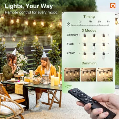 100FT LED Outdoor String Lights, view 3