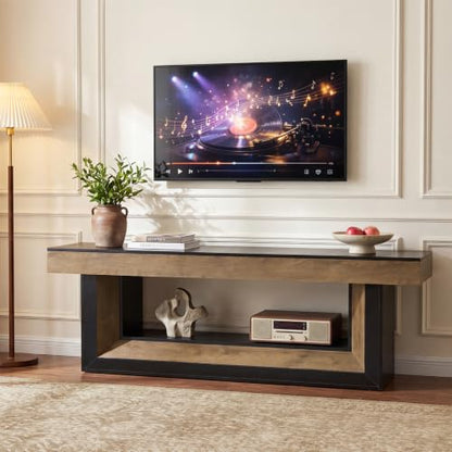 Farmhouse 63 Inch TV Stand with Shelf for 55" 65"70” TV in Living Room, view 5