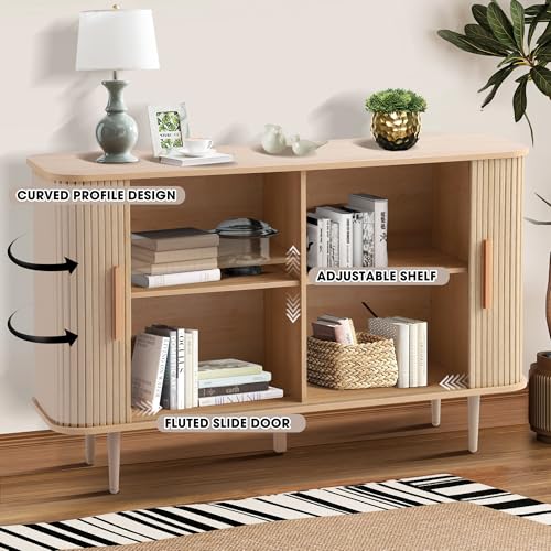 47" Sideboard Buffer Cabinet with Fluted Slide Doors, view 4
