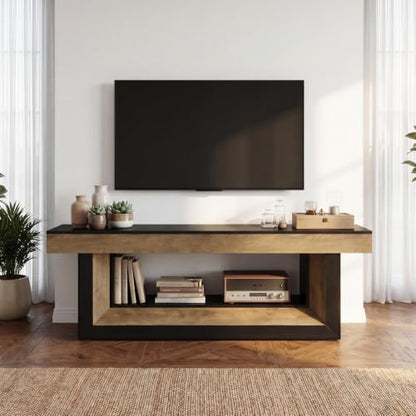 Farmhouse 63 Inch TV Stand with Shelf for 55" 65"70” TV in Living Room, view 2