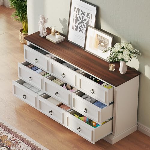 Farmhouse 9 Drawer Dresser for Bedroom, view 5