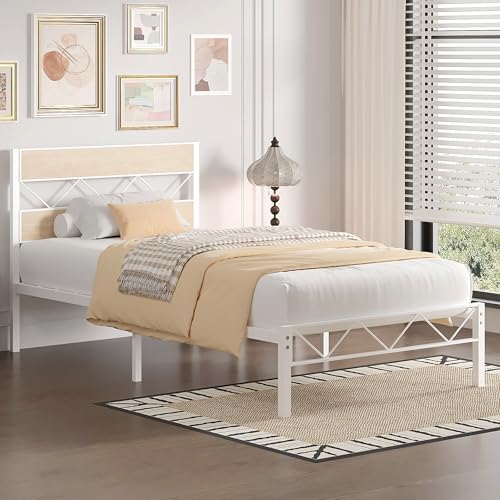 Twin Size Bed Frame with Headboard, view 4