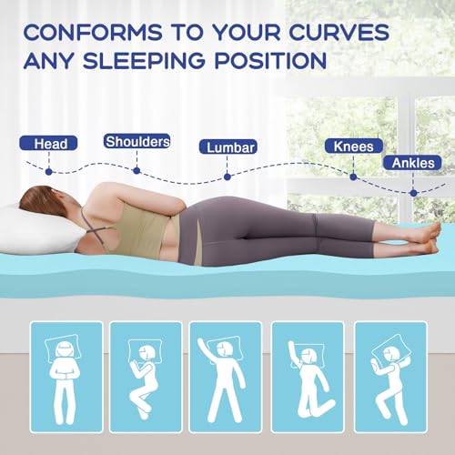 Twin XL Mattress Topper 3 Inch Cooling Gel Memory Foam, view 3
