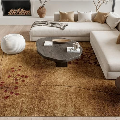 Home Somerset Latte 6'7" x 9'7" Area Rug - Easy Clean, Non Shedding, Bed Room, Living Room, Dining Room, Kitchen (7' x 10')