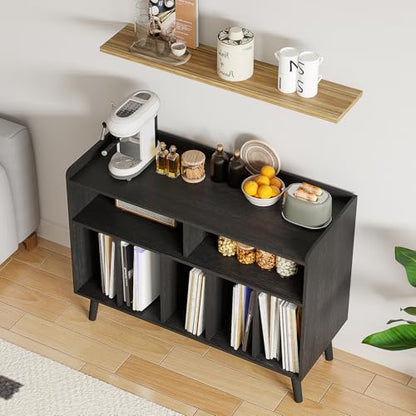 Record Player Stand, Turntable Stand, 2 Open Storage & 5 Shelves, view 7