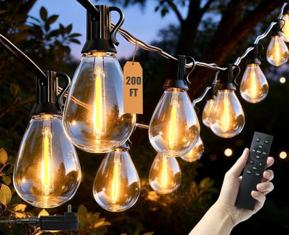200FT Outdoor String Lights Waterproof, 76+2 Shatterproof S11 LED Bulbs, view 2