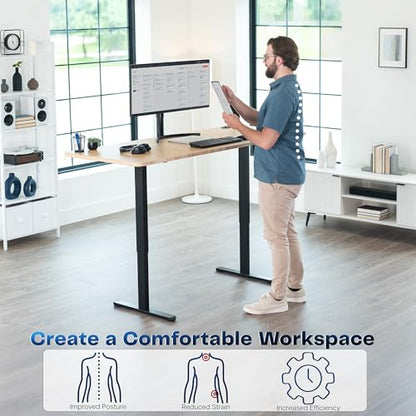 Black Dual Motor Electric Standing Desk Frame, DESK-E-200B, view 7