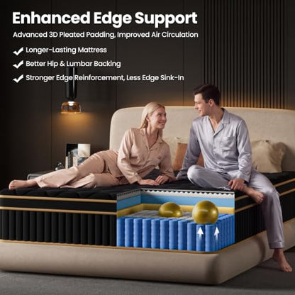 King 12 Inch Hybrid Mattress in a Box with Medium Firm Support, view 6
