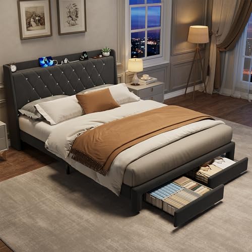 Queen Bed Frame with Storage, view 2