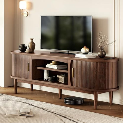 Mid Century TV Stand for TVs up to 70 Inches Entertainment Center with Storage, view 8