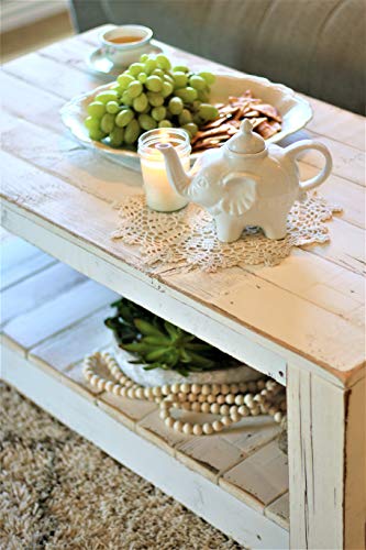 White original coffee table, view 5