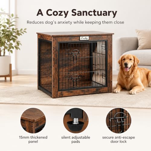 Indoor Dog Kennel End Table for Small Medium Dogs, view 5