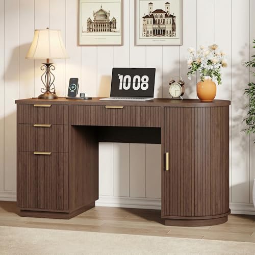 55" Fluted Executive Desk, view 2