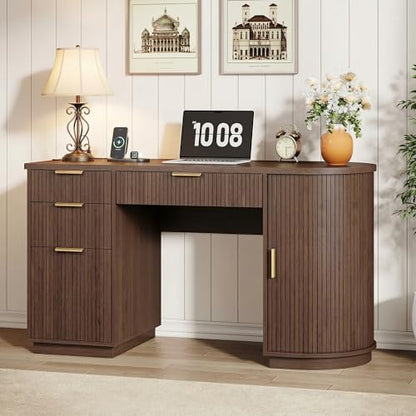 55" Fluted Executive Desk, view 2