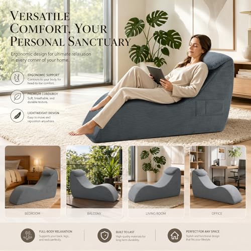 Yoga Chair Lounge for Adult, Yoga Lounge Chair，Ergonomic Chaise Lounge Chair, view 5