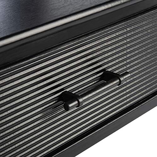 SAFAVIEH Home Collection Ryder Black 2-Drawer Bottom Shelf Console Table CNS5719B