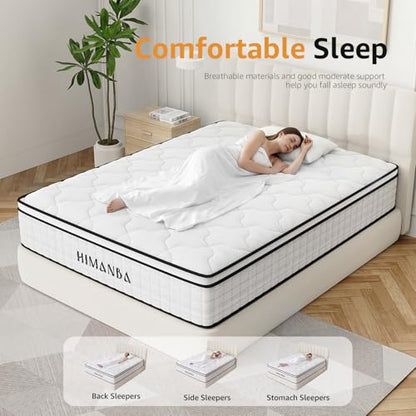 Twin 10 Inch Hybrid Mattress in a Box, Balanced Medium Feel, view 7