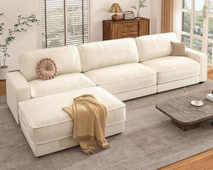 120" Oversized Modular Sectional Sofa, L Shaped Couch Set with 2 Pillows, view 2