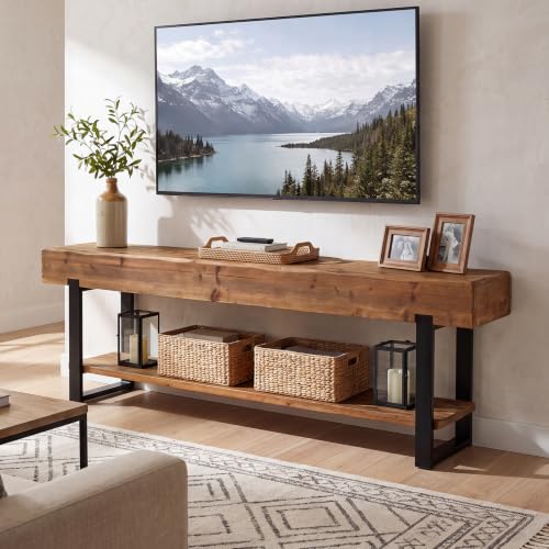 Farmhouse Solid Wood TV Stand for 55/60/65-Inch TVs, view 4