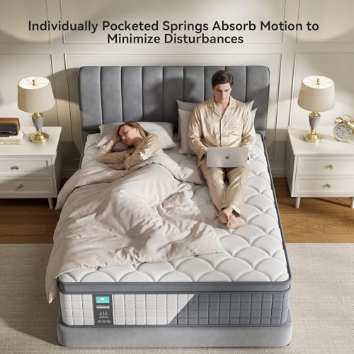 Twin Mattress 10 Inch,Hybrid Twin Bed Mattress in a Box,Medium Firm Feel, view 8