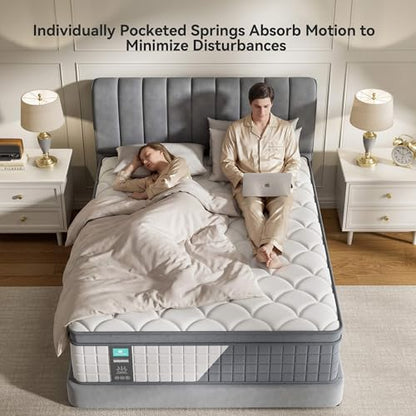 Twin Mattress 10 Inch,Hybrid Twin Bed Mattress in a Box,Medium Firm Feel, view 8