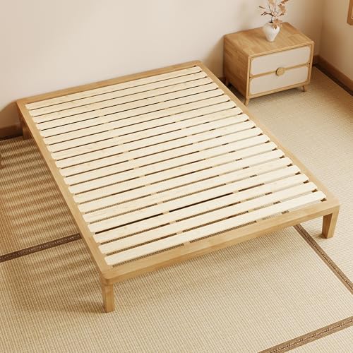 IOTXY Queen Platform Bed Frame - 12" Solid Wood Mattress Foundation Base, view 2