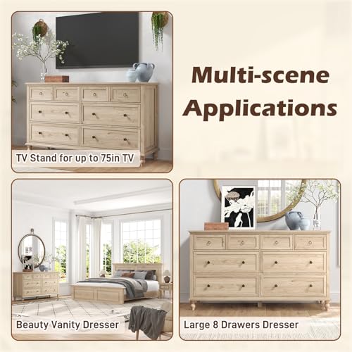 65inch Large Long Drawer Dresser w/Deep Drawers, view 6
