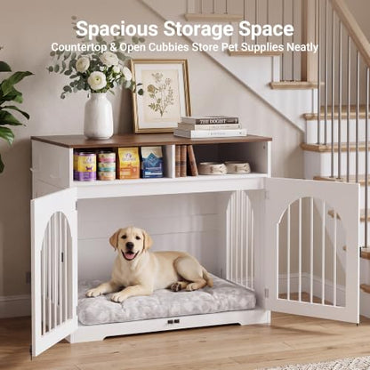 39'' Dog Crate Furniture, Dog Kennel Indoor for Medium/Large Dogs, view 5