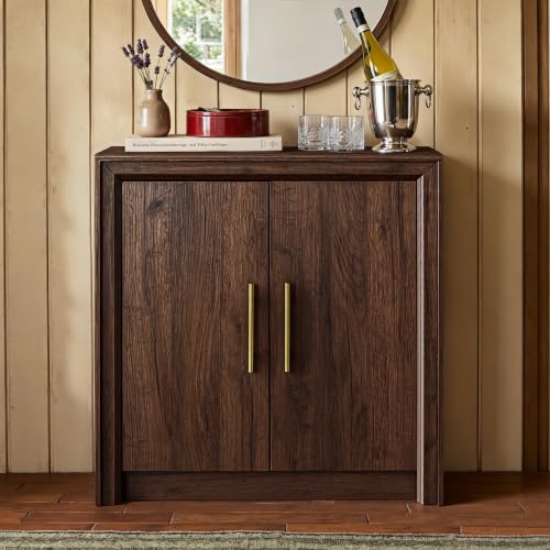 31.5" Sideboard Buffet Cabinet, Beveled Profile Design, Walnut, view 3
