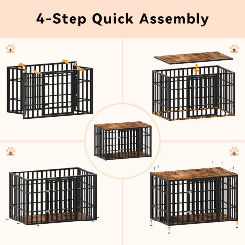 46 Inch Heavy Duty Dog Crate Furniture for Large Dogs, view 3