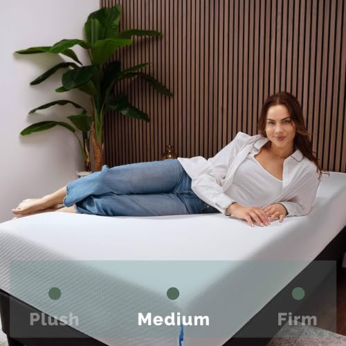 Green Tea Twin Mattress 8 Inch - Cooling Graphite Memory Foam Twin Mattress for Kids, Fiberglass Free Pressure Relief Supportive Bed in A Box, CertiPur-US Certified