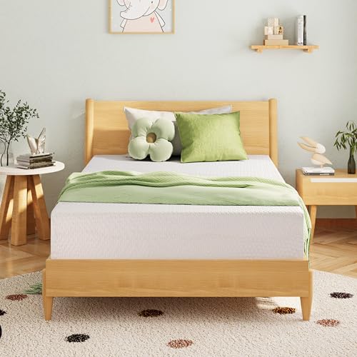 EGOHOME 5 Inch Twin Mattress for Kids, Green Tea Memory Foam, Bed in A Box, view 3