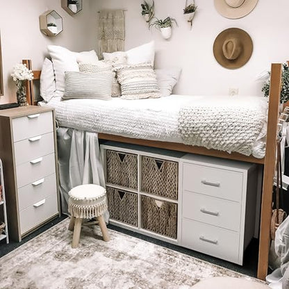 Closet Drawers White Fabric 3 Drawer Small Dresser for Closet Organizers, view 4