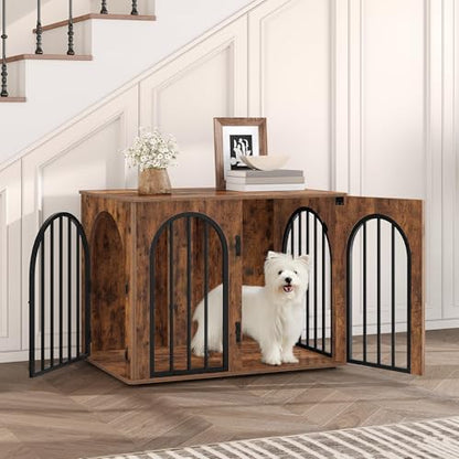 31.5 in Dog Crate Furniture,Dog Kennel Indoor for Small/Medium Dog, view 4