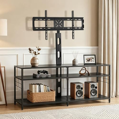 55" TV Stand with Mount, Universal Swivel TV Console for 32-75 inch TVs, view 5
