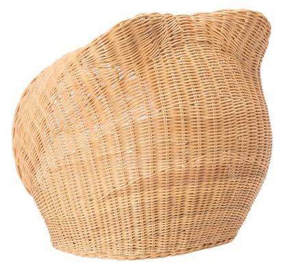 SAFAVIEH Home Collection Toru Honey Rattan/White Cushion Dome Cat Bed