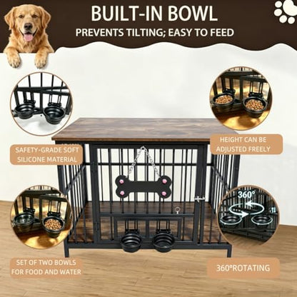 41" Dog Crate Furniture, Heavy Duty Metal Dog Kennel Indoor, view 5