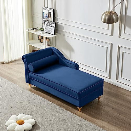 GDFStudio Upholstered Chaise Lounge Chair Indoor with Storage, view 4