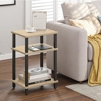 End Table, Side Table, Nightstand, 3-Tier Storage Shelf, Couch Table for Small Space, Living Room, Bed Room TB01BO049