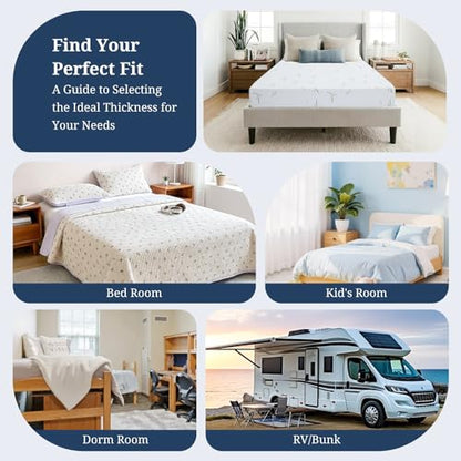 5 Inch Twin Mattress, Gel Infused Memory Foam Mattress, view 7