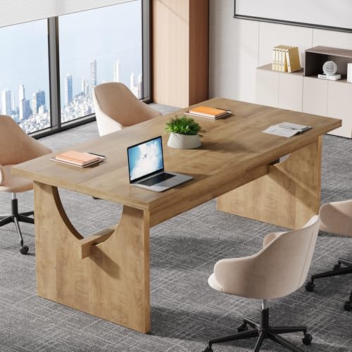 Tribesigns Executive Office Desk, 63-Inch Farmhouse Computer Desk, view 6