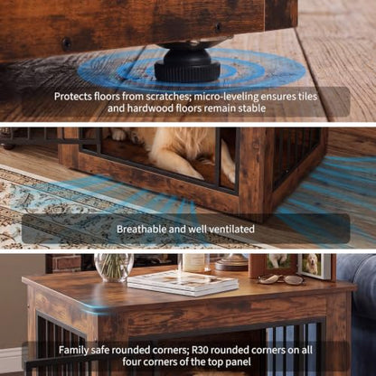 Dog Crate Furniture, 30" Modern Dog Kennel Indoor Side End Table, view 6